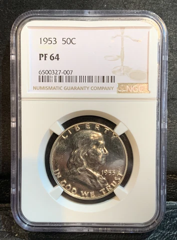 1953 Franklin Half Dollar Proof NGC PF64 Cover