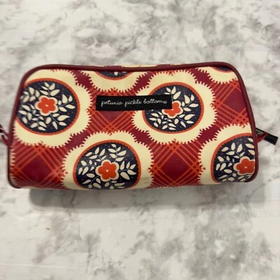 Bolsa de Maquillaje Cosmético Parte Inferior Petunia Pepinillo Rojo Floral Clásico Cremallera Foto 1 de 2