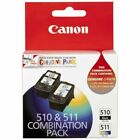 Canon Pg-510 & Cl-511 Black & Tricolour Ink Cartridge Twin Pack Combo