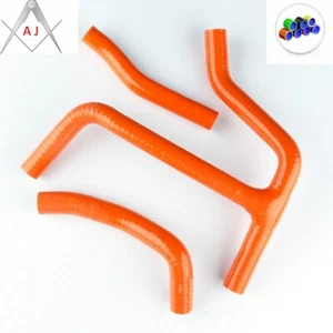 For Suzuki RMZ250 2010 2011 2012 Silicone Radiator Coolant Hoses Kit Orange - Imagen 1 de 3
