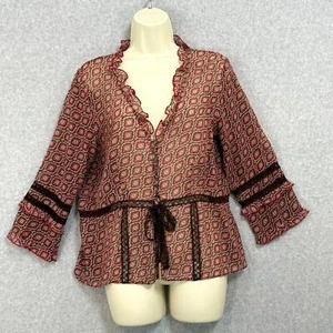 Vintage The Limited 100% Silk Babydoll Blouse Size L Semi Sheer Ruffle Y2K Sexy - Picture 1 of 20
