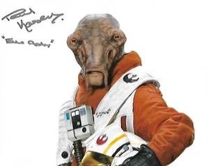 Star Wars Paul Kasey Ello Asty Autógrafo 8x10 Fotografía - GENUINO Firmado - Imagen 1 de 2