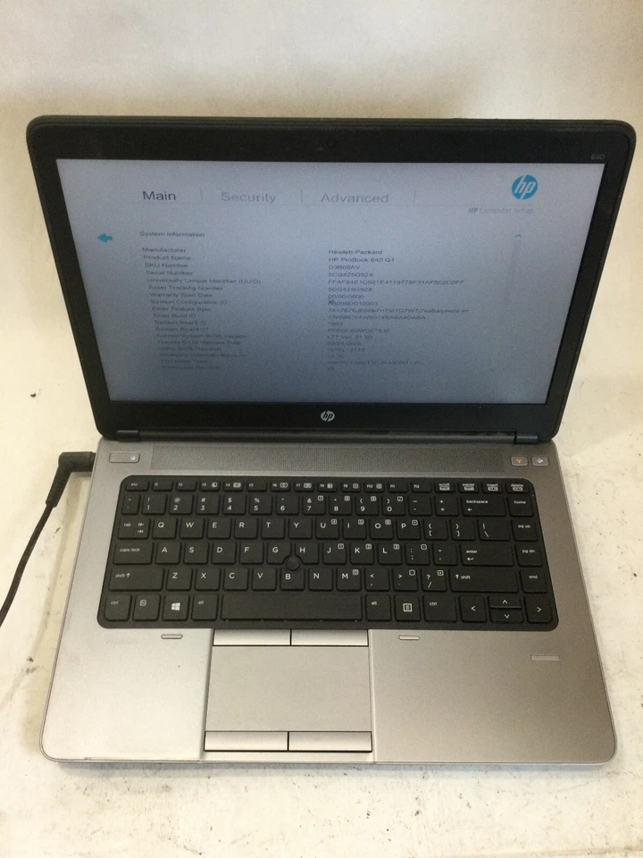 HP PROBOOK 640 G1 - BOOTS TO BIOS - INTEL I5 4300M - 4GB RAM - READ DESCRIP - BB - Image 1 of 4