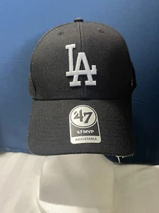 '47 MVP SOMBRERO Gorra Correa Para Hombre Negro Blanco Logo MLB.  LOS ANGELES DODGERS. - Imagen 1 de 9