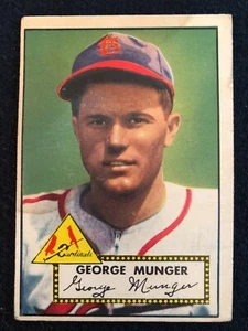 1952 Topps Baseball Card George Munger #115 BV $50 CF - Picture 1 of 2