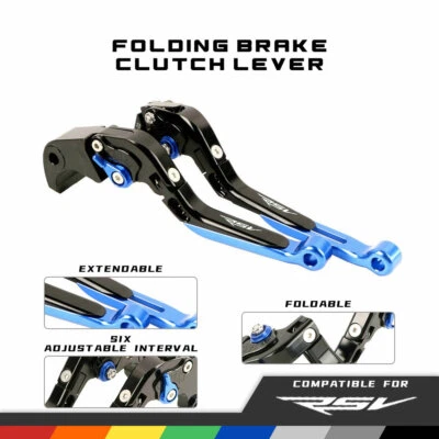Fit APRILIA RSV MILLE / R 04-08 Racing Adjustable Folding Brake Clutch Levers - Image 1 of 4