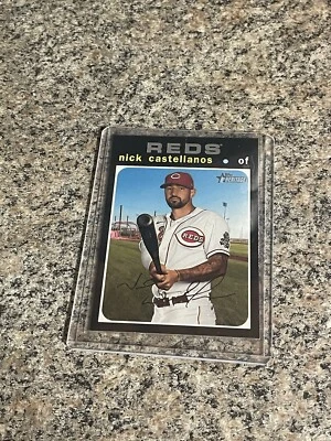 2020 Topps Heritage SSP Nick Castellanos Hi Silver Team Name Card No: 555 MT/NMT - Image 1 of 4