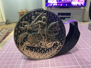 Vintage Black & Gold Knight On Horseback Scotch 3M Tape Dispenser West Germany - Picture 1 of 7