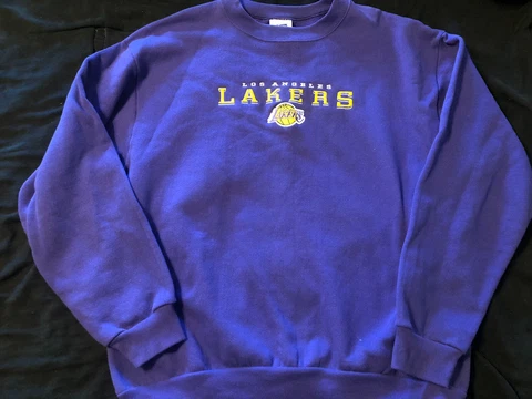 Vintage 90s Los Angeles Lakers  Lee Sport Pullover Sweatshirt Large Cover