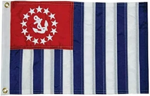 12X18 US Power Squadron Ensign Boat Flag, Deluxe Sewn NYLON 12inch x 18inch - Picture 1 of 3
