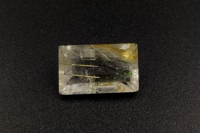 3.60 Ct Natural Rutilated Quartz Faceted Cut Emerald Shape 12.3X7.5X4.8mm W144 - Image 1 of 4