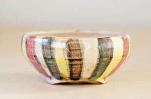Japanese Bonsai Pot NAKAMURA ZEKO φ2.4"(6.2cm) Multicolor Painted Round Y696 - Picture 1 of 9