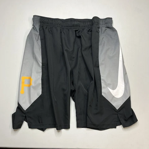 Pittsburgh Pirates Nike Team Issued Shorts Black Men L MLB Authentic Performance Cover