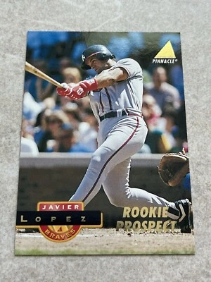 1994 Pinnacle #239 Javier Lopez R ookie Prospect MLB Atlanta Braves - Image 1 of 2