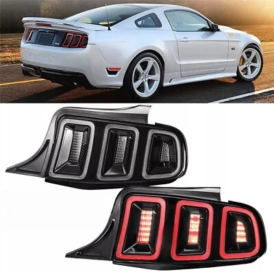 Luces traseras para Ford Mustang 2010-14 estilo euro LED señal de giro secuencial transparente Foto 1 de 4