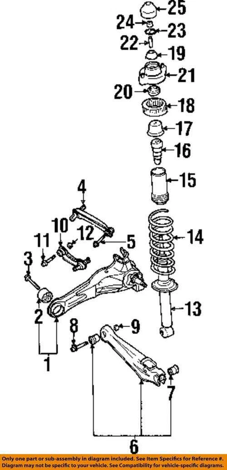 MITSUBISHI OEM 97-99 Mirage Rear Suspension-Lower Control Arm Plate MB809338 - Image 1 of 1