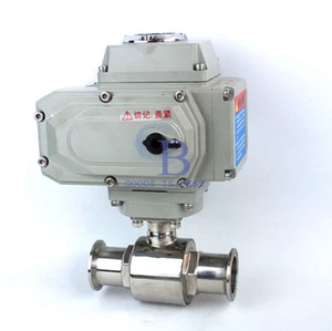 Válvula de bola motorizada 3" de acero inoxidable 304 DC24V - Imagen 1 de 5