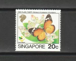 SINGAPORE 1993 CARE FOR NATURE BUTTERFLIES PLAIN TIGER BOOKLET PANE 1 STAMP MINT - Picture 1 of 3