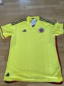 ADIDAS COLOMBIA Home Men Soccer Player Version Authentic Jersey Yellow XL HB9172 - Picture 1 of 10