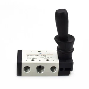 4H210-08 5 Port 2 Position 1/4" PT Hand Pull Lever Control Pneumatic Air Valve - Bild 1 von 5