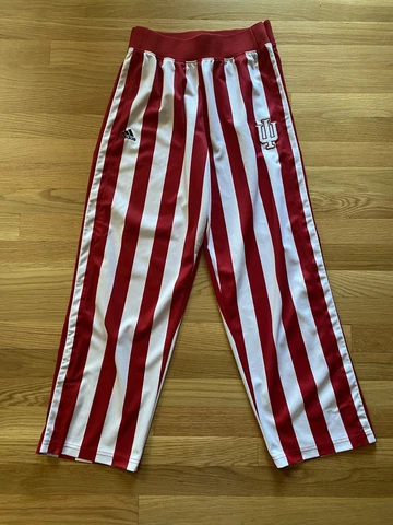 Adidas Indiana University IU Candy Stripe Tearaway Basketball Pants Kids L 14/16 Cover
