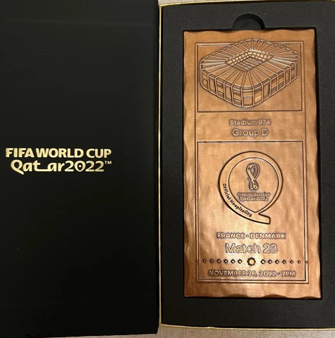 France Vs Denmark Match# 23 date 26-11-2022 FIFA World Cup Qatar VIP Gift Plaque Cover