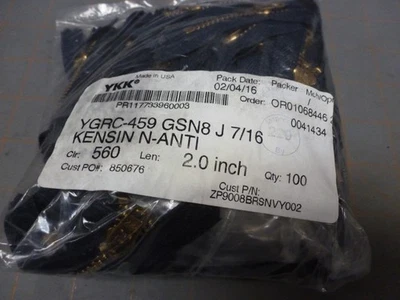 2" - 9 in. 100 YKK Brass Navy Pants Zippers YGRC-459 GSN8 J 7/16 KENSIN N-ANTI - Image 1 of 4