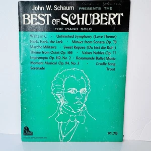 Libro d'epoca 1968 Best of Schubert per pianoforte solo di John W. Schaum - Foto 1 di 3