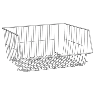 ClosetMaid Wire Basket Drawer 16in White Steel Close Mesh Stackable Wall Mount - Image 1 of 4