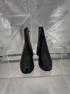 Dolce Vita Women's Boots Leather Martey H20 Waterproof Black Booties Size 8.5 - Picture 1 of 5