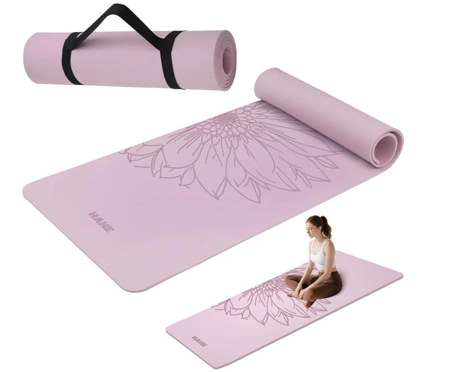 Estera de yoga de ejercicio antidesgarro extra gruesa de alta densidad extra gruesa de 1/2 pulgada con rodillera y Foto 1 de 1