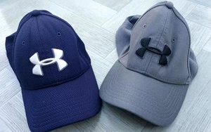 Under Armour Baseball Caps Hat, Grey .navy blue Size M/L bundle - Picture 1 of 6