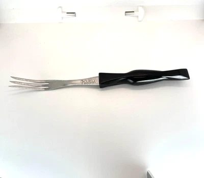Cutco 3 Prong Serving Turning Fork 1726 KC Classic Dark Brown Swirl Handle USA - Image 1 of 4