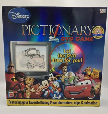 2007 Disney Pictionary DVD Board Game Complete Mattel K8841 NEW - Image 1 of 4
