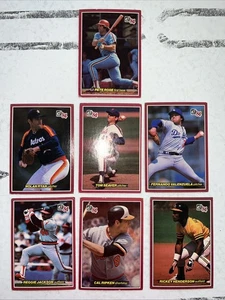 Lot x 7 Donruss Action All-Stars 1984 Baseball Cards Rose / Reggie / Ricky / Cal - Picture 1 of 16