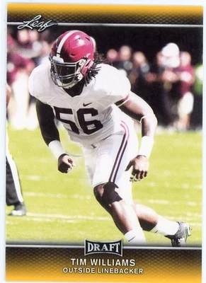 2017 Leaf Draft - Tim Williams #66 Gold (RC) - Image 1 of 2