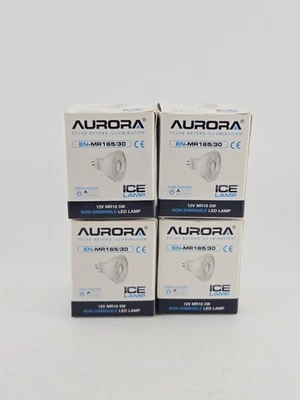 4x Aurora MR16 LED Bulb 5W 12V Warm White 3000K GU5.3 Non Dimmable Spotlight - Image 1 of 4