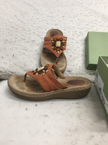 Sandali artigianali Clarks Amaya Yarrow donna 8 5 m pelle arancione con perline