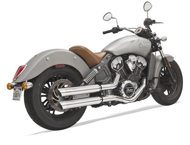 Bassani 3" Slash Cut Slip-On Mufflers Chrome Indian Scout/Scout Sixty 2017-2018 Foto 1 de 1