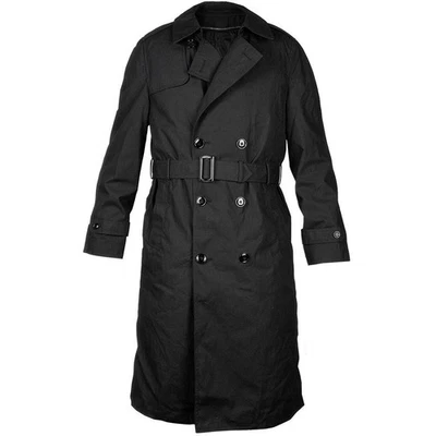 Trench coat preto masculino para todas as condições climáticas Exército dos EUA - Imagem 1 de 4