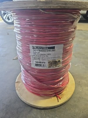 50ft Genesis 14/2 Stranded Wire Shielded Plenum Cable 46121004 Red - Image 1 of 3
