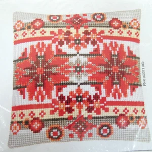Vervaco Verachtert Snowflake Needlepoint Pillow Cover Kit 16x16 Belgium Nordic - Picture 1 of 5