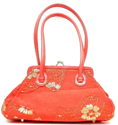 Paradox  Red purse with gold accents handbag rare bag - Image 1 of 4