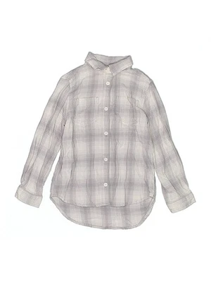 Gap Kids Girls Gray Long Sleeve Button-Down Shirt 6 - Image 1 of 2