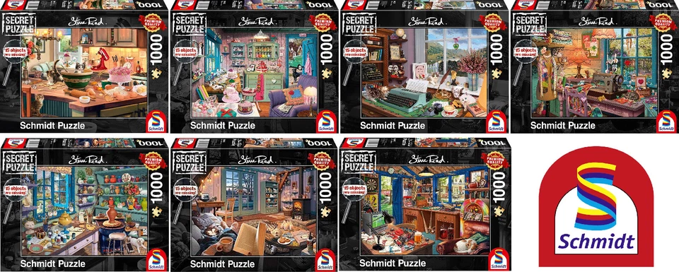 SCHMIDT SPIELE - SECRET PUZZLE - STEVE READ - 1000 TEILE - AUSWAHL # NEU OVP