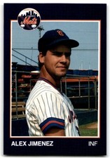1988 Grand Slam Baseball Card Alex Jimenez a Columbia Mets #15