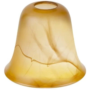 Cracks Amber Glass Shade, Lighting Fixture Accessory Lampshade Glass Replacem... - Picture 1 of 6