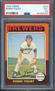 1975 Topps #223 Robin Yount PSA 3.5 VG-EX *Milwaukee Brewers* - Bild 1 von 2