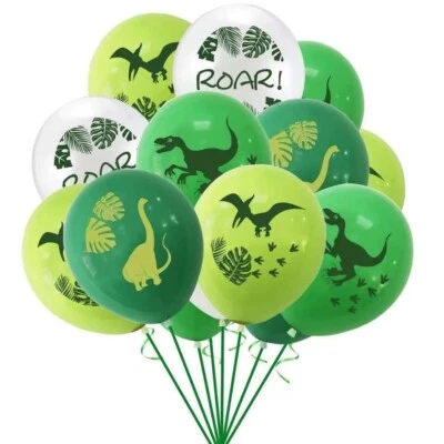 Globos DINOSAURIO x10 Decoraciones Fiesta Cumpleaños Globo Látex Niños Niñas Foto 1 de 4