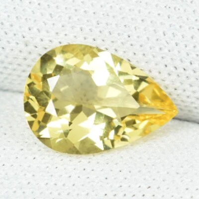 2.00 ct TOP LUSTROUS - NATURAL YELLOW BERYL / AQUAMARINE - Pear  See Vdo RD - Image 1 of 3